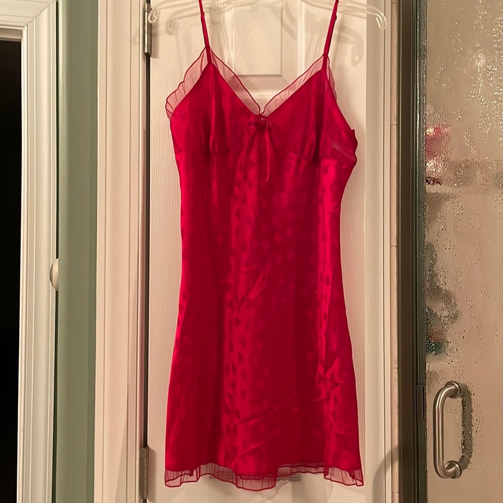 Valentine heart silk slip/negligée